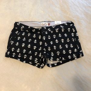 Black & White Anchor Shorts